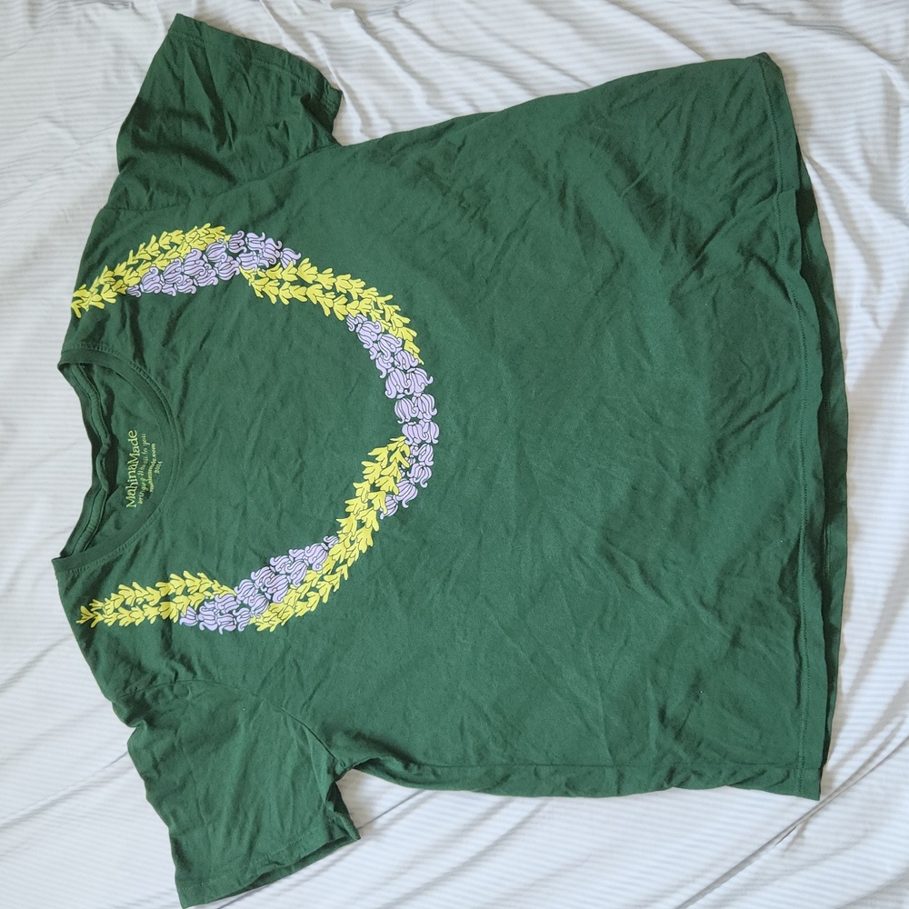 Mahina Made Lei Pili Tee Mauka Forest Pine Green S T-Shirt MahinaMade Koko Small - Picture 12 of 15